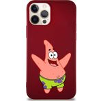 Printify Apple Iphone 12 Pro Soft Premier Kapak Patrick Yıldız Tasarımlı Silikon Kılıf - Mürdüm