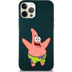 Printify Apple Iphone 12 Pro Soft Premier Kapak Patrick Yıldız Tasarımlı Silikon Kılıf - Yeşil