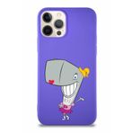 PrintiFy Apple Iphone 12 Pro Soft Premier Kapak Pearl Yengeç Tasarımlı Silikon Kılıf - Mor