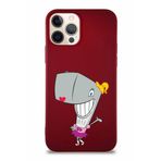 Printify Apple Iphone 12 Pro Soft Premier Kapak Pearl Yengeç Tasarımlı Silikon Kılıf - Mürdüm