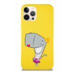 PrintiFy Apple Iphone 12 Pro Soft Premier Kapak Pearl Yengeç Tasarımlı Silikon Kılıf - Sarı