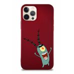 Printify Apple Iphone 12 Pro Soft Premier Kapak Plankton Tasarımlı Silikon Kılıf - Mürdüm