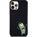 Printify Apple Iphone 12 Pro Soft Premier Kapak Plankton Tasarımlı Silikon Kılıf - Siyah