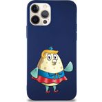 Printify Apple Iphone 12 Pro Soft Premier Kapak Puff Tasarımlı Silikon Kılıf - Lacivert