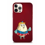 Printify Apple Iphone 12 Pro Soft Premier Kapak Puff Tasarımlı Silikon Kılıf - Mürdüm
