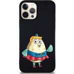 Printify Apple Iphone 12 Pro Soft Premier Kapak Puff Tasarımlı Silikon Kılıf - Siyah