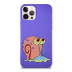 Printify Apple Iphone 12 Pro Soft Premier Kapak Salyangoz Gary Tasarımlı Silikon Kılıf - Mor
