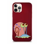 Printify Apple Iphone 12 Pro Soft Premier Kapak Salyangoz Gary Tasarımlı Silikon Kılıf - Mürdüm