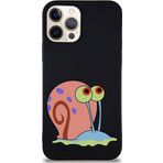 Printify Apple Iphone 12 Pro Soft Premier Kapak Salyangoz Gary Tasarımlı Silikon Kılıf - Siyah