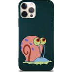Printify Apple Iphone 12 Pro Soft Premier Kapak Salyangoz Gary Tasarımlı Silikon Kılıf - Yeşil