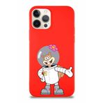 Printify Apple Iphone 12 Pro Soft Premier Kapak Sandy Tasarımlı Silikon Kılıf - Kırmızı