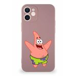 Printify Apple Iphone 12 Soft Premier Kapak Patrick Yıldız Tasarımlı Silikon Kılıf - Pudra