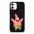 Printify Apple Iphone 12 Soft Premier Kapak Patrick Yıldız Tasarımlı Silikon Kılıf - Siyah