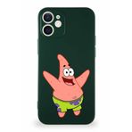 Printify Apple Iphone 12 Soft Premier Kapak Patrick Yıldız Tasarımlı Silikon Kılıf - Yeşil