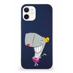 Printify Apple Iphone 12 Soft Premier Kapak Pearl Yengeç Tasarımlı Silikon Kılıf - Lacivert