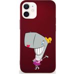 Printify Apple Iphone 12 Soft Premier Kapak Pearl Yengeç Tasarımlı Silikon Kılıf - Mürdüm