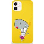 Printify Apple Iphone 12 Soft Premier Kapak Pearl Yengeç Tasarımlı Silikon Kılıf - Sarı