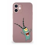 Printify Apple Iphone 12 Soft Premier Kapak Plankton Tasarımlı Silikon Kılıf - Pudra