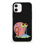 Printify Apple Iphone 12 Soft Premier Kapak Salyangoz Gary Tasarımlı Silikon Kılıf - Siyah