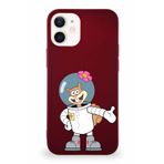 Printify Apple Iphone 12 Soft Premier Kapak Sandy Tasarımlı Silikon Kılıf - Mürdüm