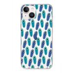 PrintiFy Apple iPhone 14 ile Uyumlu 1mm Slim Fit Nazar Boncuğu 4 Baskılı Şeffaf Kılıf