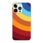PrintiFy Apple iPhone 14 Pro Max ile Uyumlu Kapak Renk Cümbüşü A Tasarımlı 1mm Fit Şeffaf Silikon Kılıf Kırmızı