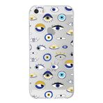 PrintiFy Apple iPhone 5 ile Uyumlu 1mm Slim Fit Nazar Boncuğu 2 Baskılı Şeffaf Kılıf