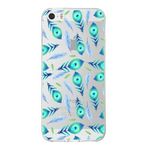 PrintiFy Apple iPhone 5S ile Uyumlu 1mm Slim Fit Nazar Boncuğu 3 Baskılı Şeffaf Kılıf