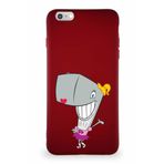 Printify Apple Iphone 6 Plus Soft Premier Kapak Pearl Yengeç Tasarımlı Silikon Kılıf - Mürdüm