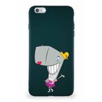 Printify Apple Iphone 6 Plus Soft Premier Kapak Pearl Yengeç Tasarımlı Silikon Kılıf - Yeşil