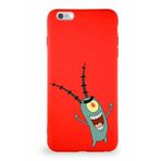 Printify Apple Iphone 6 Plus Soft Premier Kapak Plankton Tasarımlı Silikon Kılıf - Kırmızı