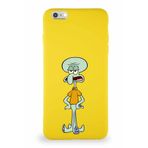 Printify Apple Iphone 6 Plus Soft Premier Kapak Squidward Dokunaç Tasarımlı Silikon Kılıf - Sarı