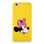 PrintiFy Apple iPhone 6 Soft Premier Kapak Minnie Mouse-a Tasarımlı Silikon Kılıf - Sarı