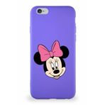 PrintiFy Apple iPhone 6 Soft Premier Kapak Minnie Mouse-c Tasarımlı Silikon Kılıf - Mor