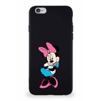 PrintiFy Apple iPhone 6 Soft Premier Kapak Minnie Mouse-d Tasarımlı Silikon Kılıf - Siyah