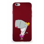 Printify Apple Iphone 6 Soft Premier Kapak Pearl Yengeç Tasarımlı Silikon Kılıf - Mürdüm