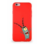 Printify Apple Iphone 6 Soft Premier Kapak Plankton Tasarımlı Silikon Kılıf - Kırmızı