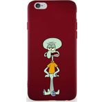 Printify Apple Iphone 6 Soft Premier Kapak Squidward Dokunaç Tasarımlı Silikon Kılıf - Mürdüm