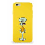 Printify Apple Iphone 6 Soft Premier Kapak Squidward Dokunaç Tasarımlı Silikon Kılıf - Sarı
