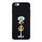Printify Apple Iphone 6 Soft Premier Kapak Squidward Dokunaç Tasarımlı Silikon Kılıf - Siyah