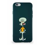 Printify Apple Iphone 6 Soft Premier Kapak Squidward Dokunaç Tasarımlı Silikon Kılıf - Yeşil