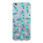 PrintiFy Apple iPhone 6S ile Uyumlu 1mm Slim Fit Nazar Boncuğu 3 Baskılı Şeffaf Kılıf