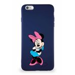 PrintiFy Apple iPhone 6s Plus Soft Premier Kapak Minnie Mouse-d Tasarımlı Silikon Kılıf - Lacivert Uyumlu
