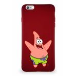 Printify Apple Iphone 6S Plus Soft Premier Kapak Patrick Yıldız Tasarımlı Silikon Kılıf - Mürdüm