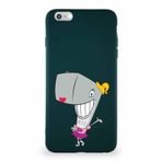 Printify Apple Iphone 6S Plus Soft Premier Kapak Pearl Yengeç Tasarımlı Silikon Kılıf - Yeşil