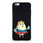Printify Apple Iphone 6S Plus Soft Premier Kapak Puff Tasarımlı Silikon Kılıf - Siyah