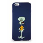 Printify Apple Iphone 6S Plus Soft Premier Kapak Squidward Dokunaç Tasarımlı Silikon Kılıf - Lacivert