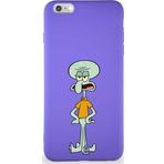 Printify Apple Iphone 6S Plus Soft Premier Kapak Squidward Dokunaç Tasarımlı Silikon Kılıf - Mor