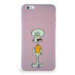 Printify Apple Iphone 6S Plus Soft Premier Kapak Squidward Dokunaç Tasarımlı Silikon Kılıf - Pudra