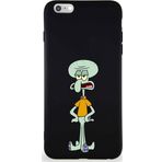 Printify Apple Iphone 6S Plus Soft Premier Kapak Squidward Dokunaç Tasarımlı Silikon Kılıf - Siyah